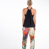 Slouchy Pants - Bright Marble Print