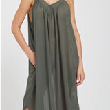 V Neck dress - Olive
