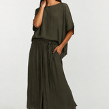 Round Neck Top - Sage Green
