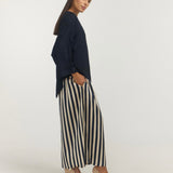 LONG SLEEVE STAPLE TOP / NAVY