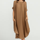 Staple Round Neck Maxi Dress - sage green