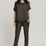 Round Neck Top - Sage Green