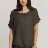 Round Neck Top - Sage Green