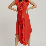 Frill Dress - Red