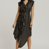 Frill Dress - Sage Green