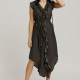 Frill Dress - Sage Green