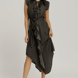 Frill Dress - Sage Green
