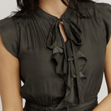 Frill Dress - Sage Green