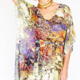 Short Kaftan - Purple Marble
