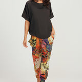 Slouchy Pants - Bright Marble Print
