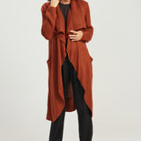Waterfall Cardigan - Moroccan Red