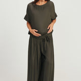 Round Neck Top - Sage Green