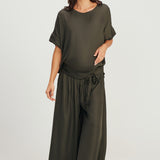 Round Neck Top - Sage Green