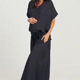 V Neck Top - Navy