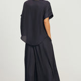V Neck Top - Navy