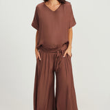 Skirt Pants - Chocolate Plum