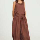 Skirt Pants - Chocolate Plum