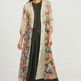 Maxi Kimono Jacket - Lotus Floral