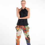 Slouchy Pants - Bright Marble Print